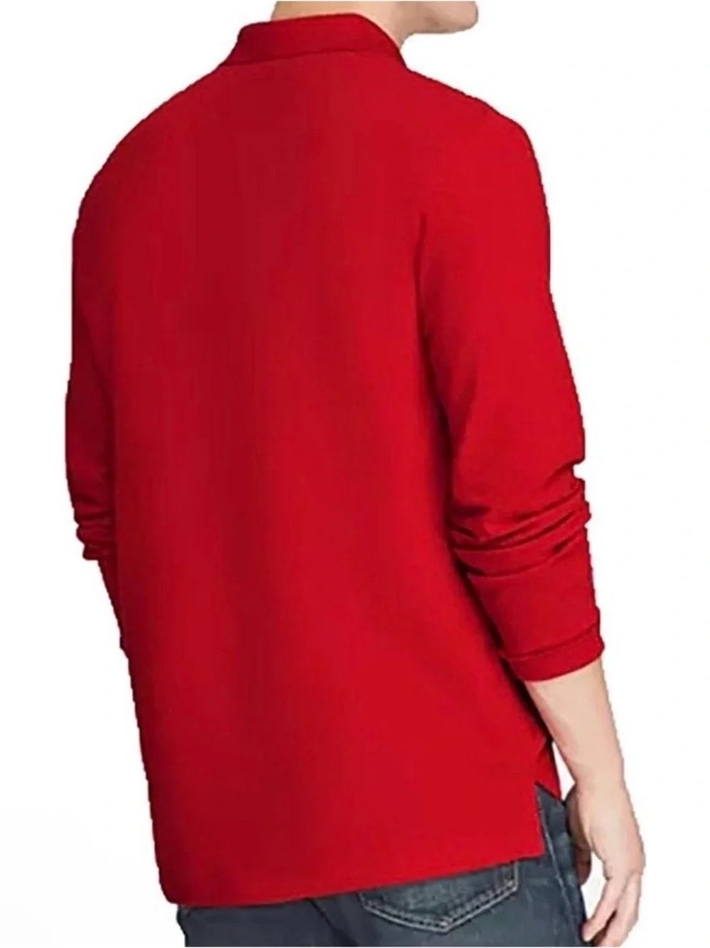 Ralph Lauren Men’s Bright Red Long Sleeve Polo